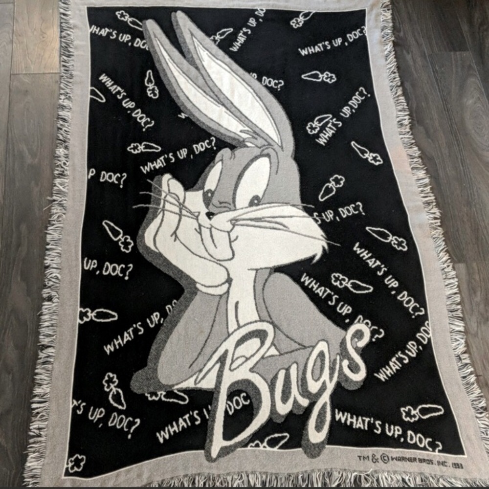 Saved for @acturcios
 - Vintage Bugs Bunny Warner Bros Tapestry Blanket